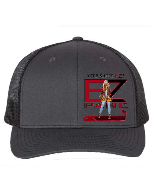 Grey Richardson hat with the EZpanl logo on the front panel